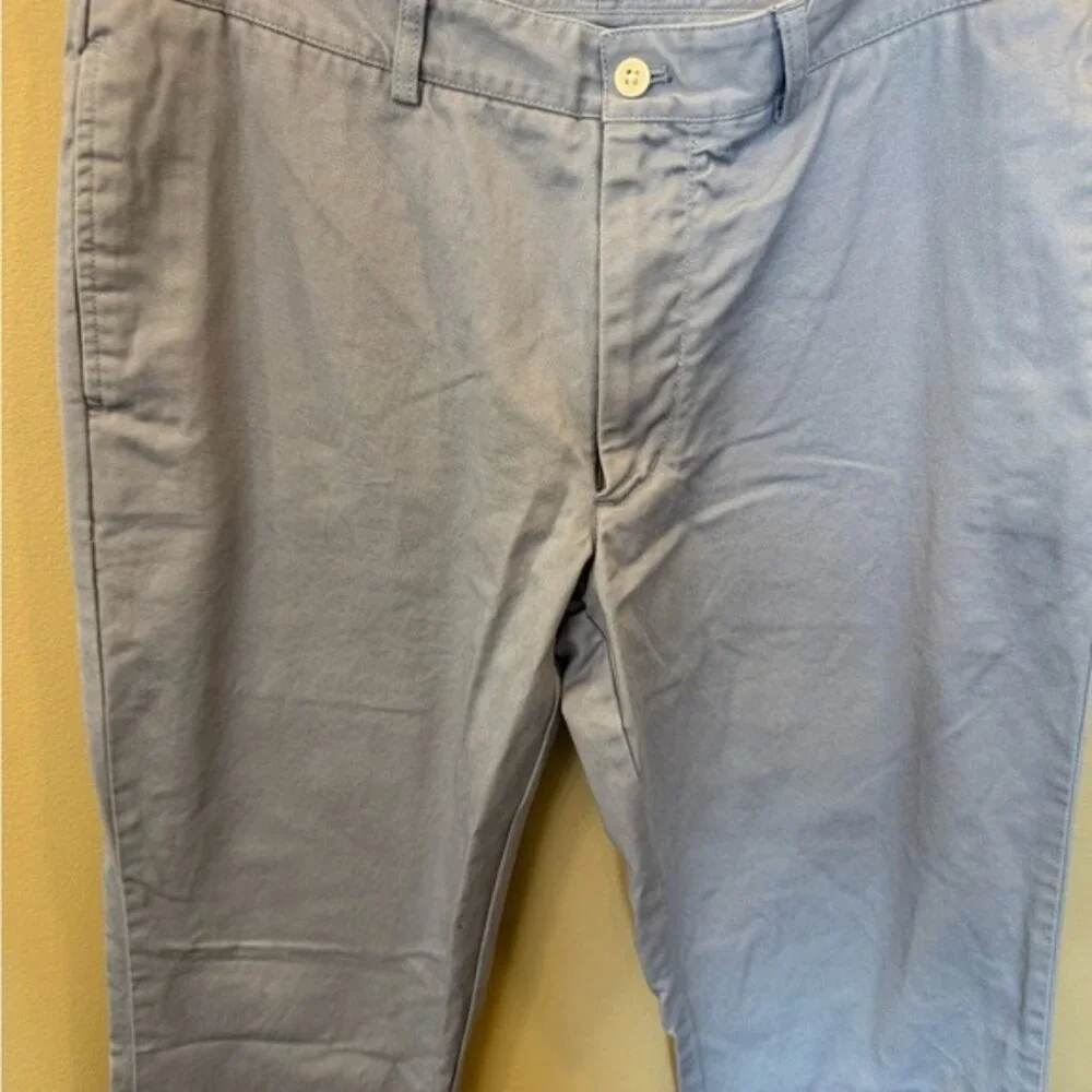 Vineyard Vines Slim Fit Club Pants Mens 34x34 Gray Cotton Twill Chinos
